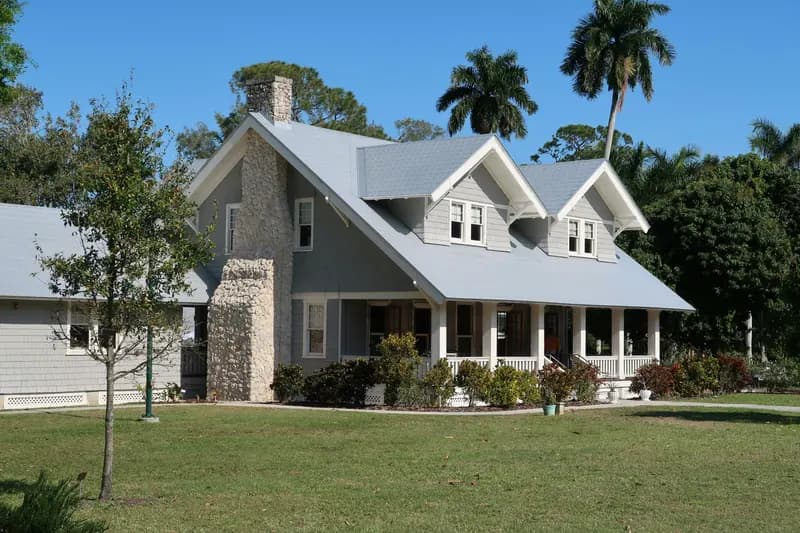 Large family home with a covered front porch